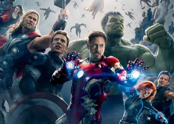 A cinematic superhero ensemble